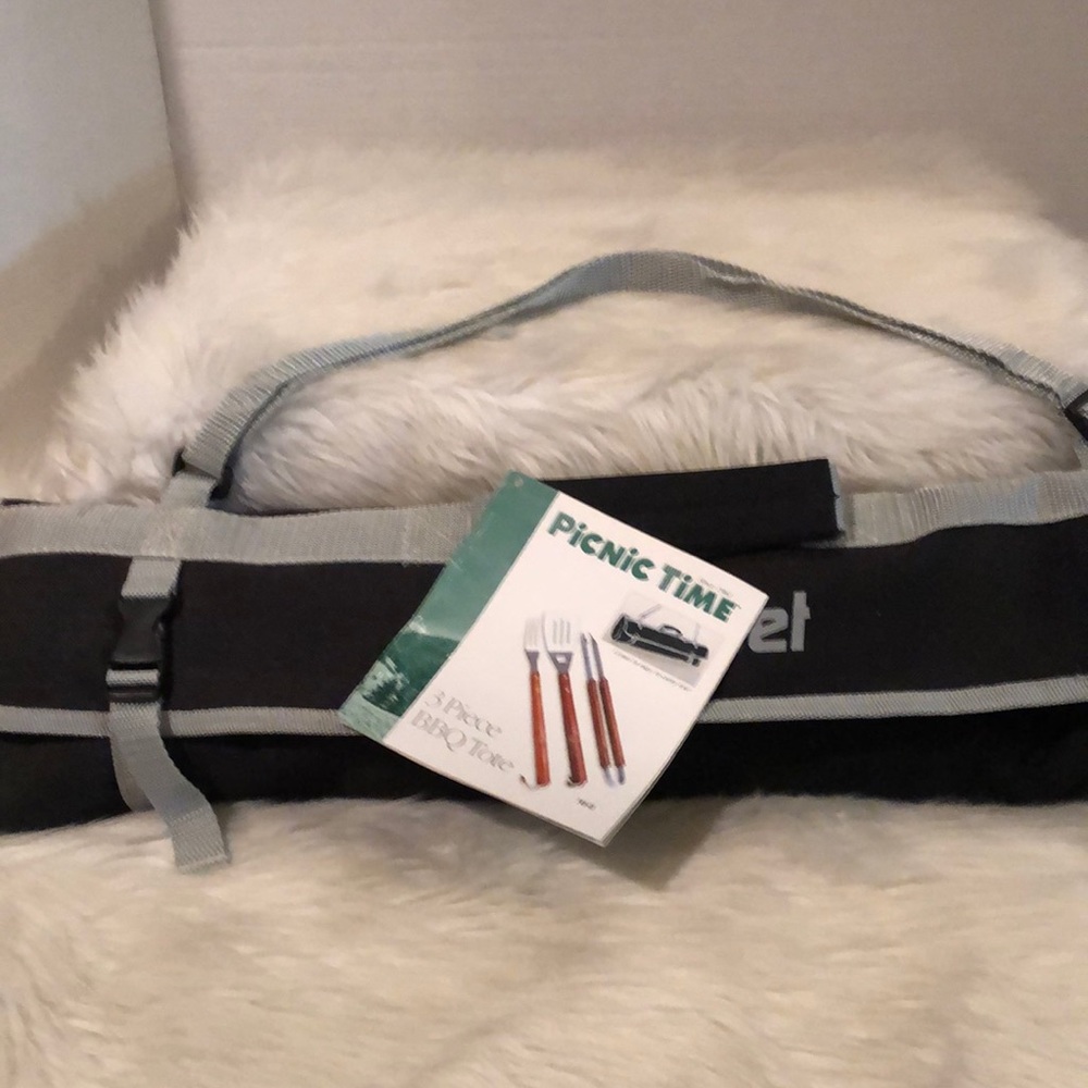 Picnic Time BBQ Tote with Tongs and Fork